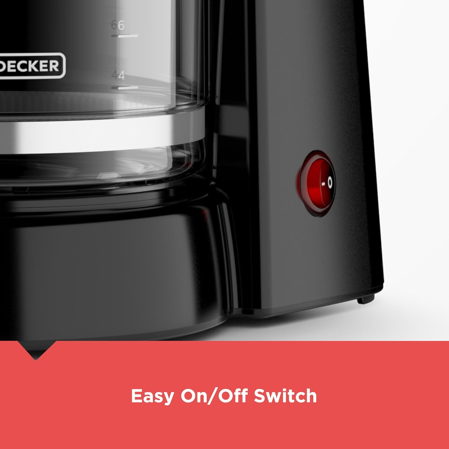 BLACK+DECKER 12-Cup Coffee Maker with Easy On/Off Switch, Easy Pour, Non-Drip Carafe with Removable Filter Basket, Vortex Technology, Black - Image 7