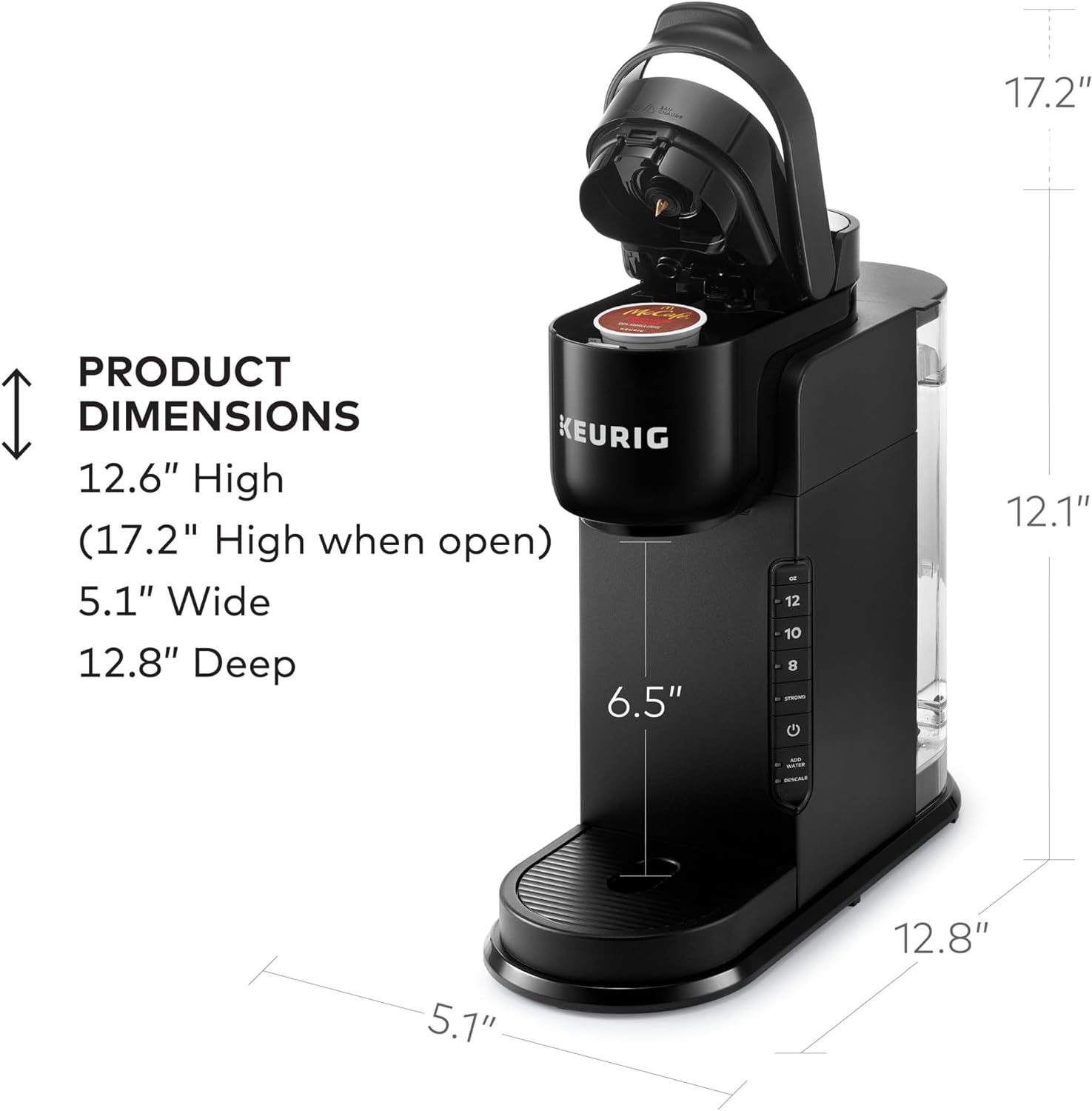 Keurig K-Express Single Serve K-Cup Pod Coffee Maker, 3 Brew Sizes, Strong Button Feature, 42oz Removable Reservoir, Black - Image 3