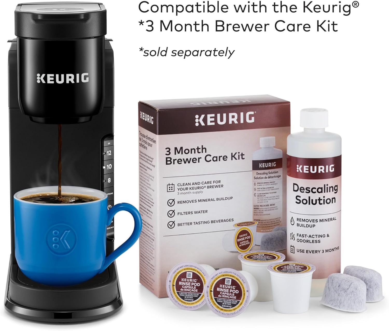 Keurig K-Express Single Serve K-Cup Pod Coffee Maker, 3 Brew Sizes, Strong Button Feature, 42oz Removable Reservoir, Black - Image 7